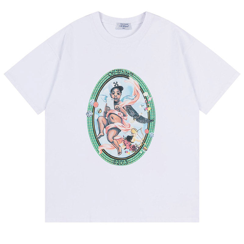 Off-White Fresco Oval T-Shirt — Grey / Black / White
