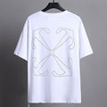 OFF-WHITE Embroidery Letter Arrow Pattern T-Shirt