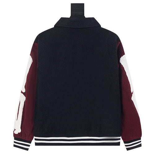 AMIRI Corduroy Bones Varsity Jacket – Black