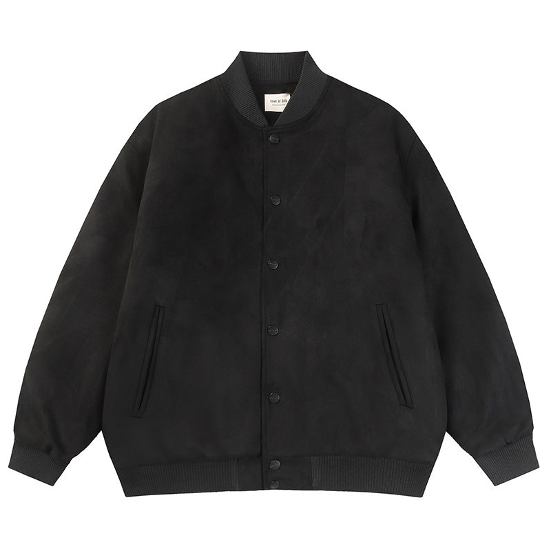 Fear Of God 6th Collection Varsity Bomber Jacket – Gray Green / Black & Apricot / Black