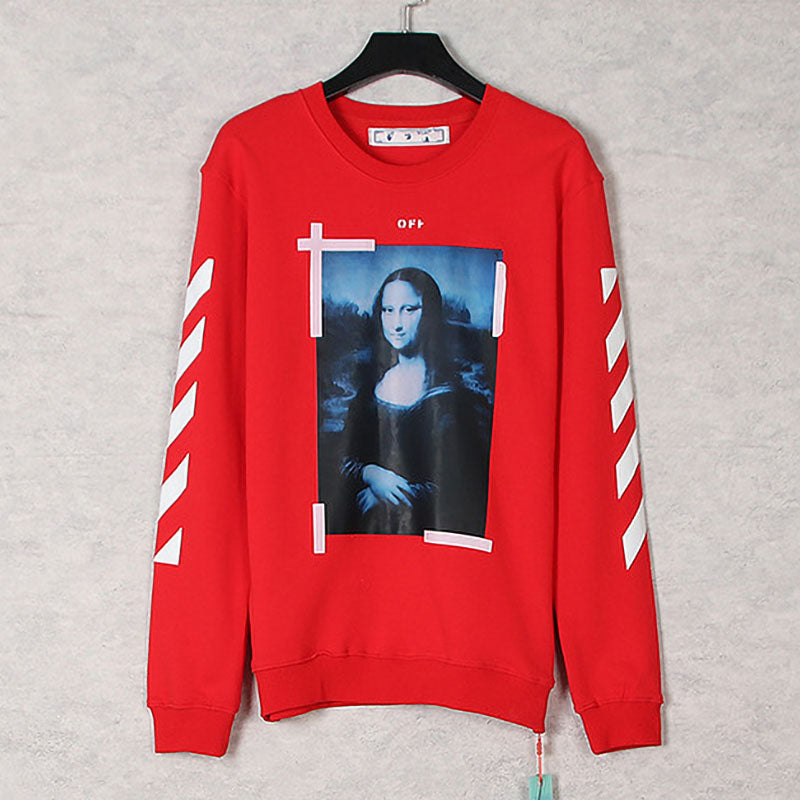Off-White Mona Lisa Pattern Crewneck Sweatshirt