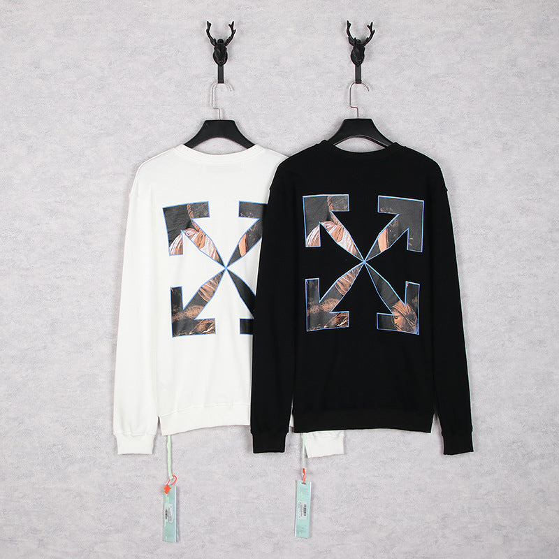 Off-White Oil Painting Series Arrow Pattern Crewneck Sweatshirt