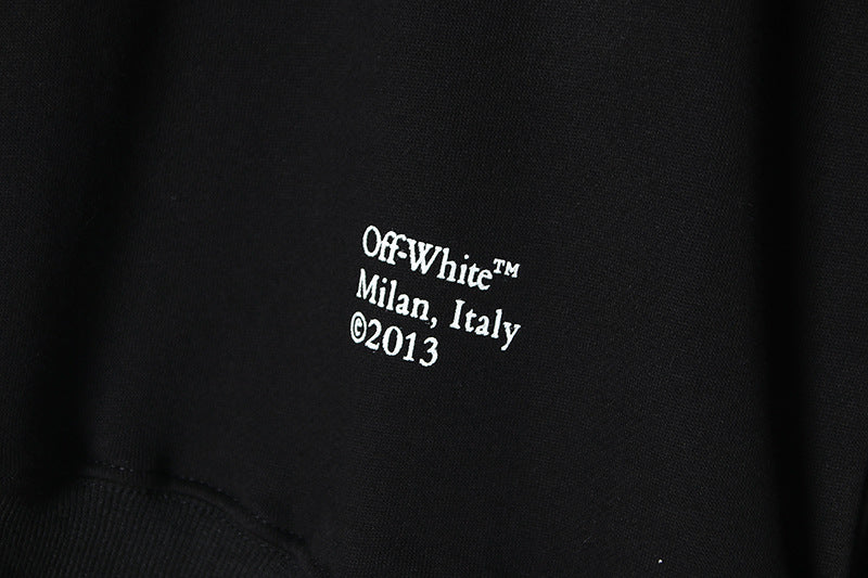 Off-White Caravaggio Black & White Oil Painting Arrow Crewneck Sweatshirt