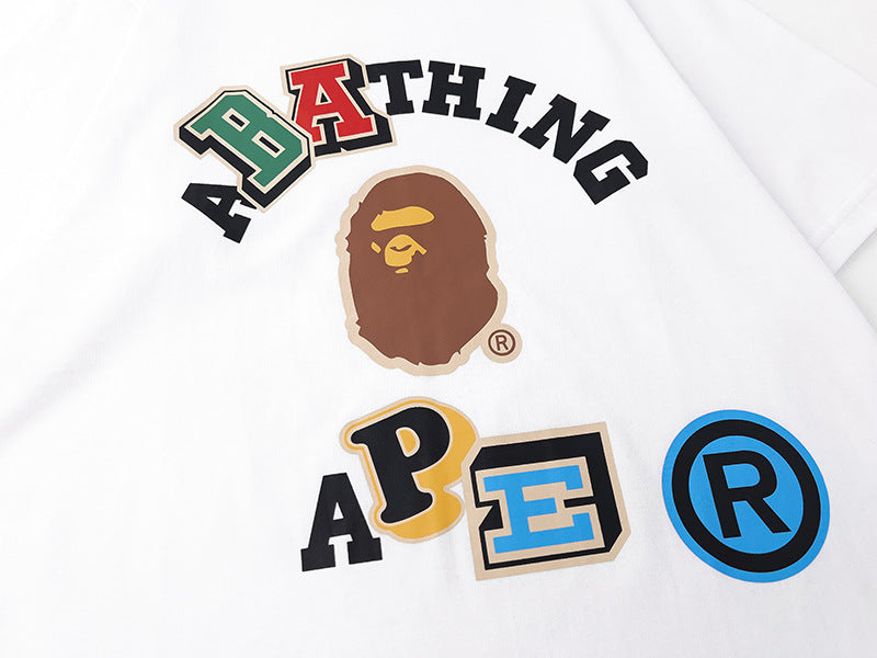 A Bathing Ape Multi-Color College Logo Tee