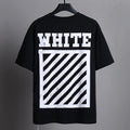 OFF-WHITE Diagonal Stripes 'WHITE' Graphic T-Shirt