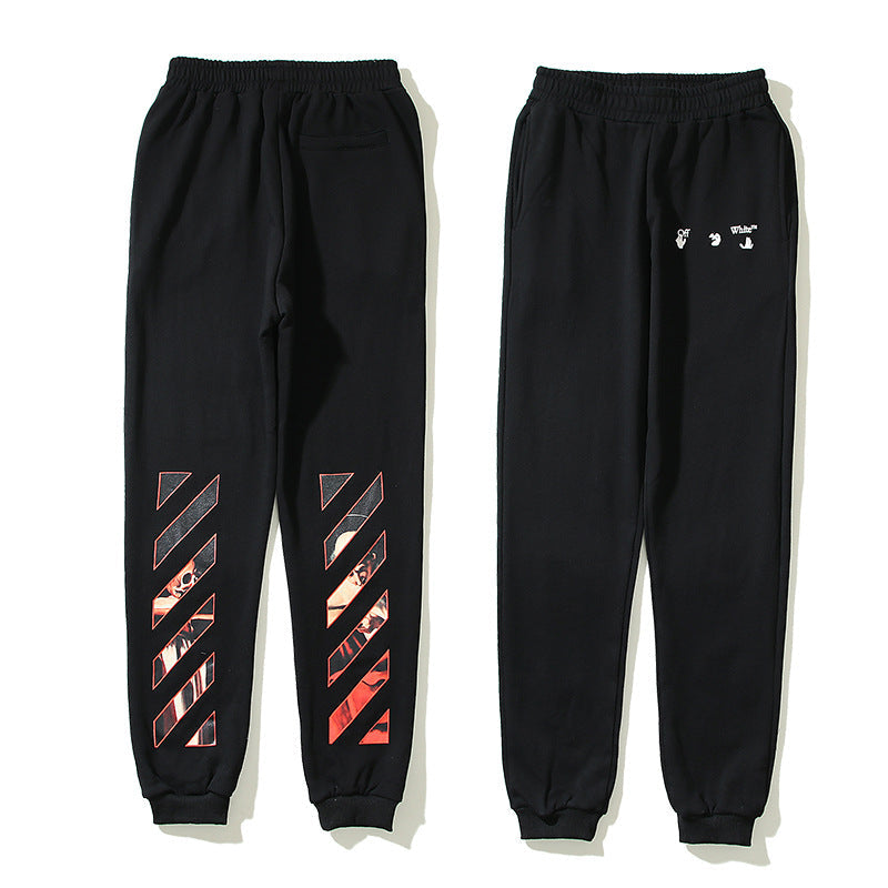 OFF-WHITE Caravaggio Diagonal Stripe Jogger Pants