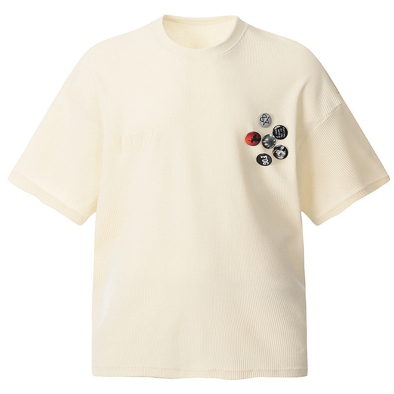 Fear of God FOG Badge T-Shirt – Apricot / Black