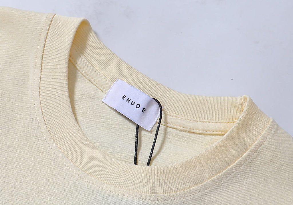 RHUDE T-Shirt – White / Apricot / Black
