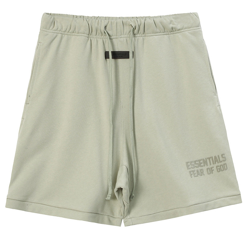Fear of God Season 8 Flocked Letter Print Shorts – Light Yellow / Smoky Gray