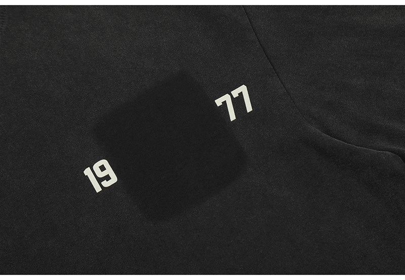 Fear of God 1977 Flocked & Glued FOG Vintage Washed T-Shirt – Black / Red / Royal Blue