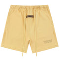 Fear of God Season 9 Flocking Thickened Letter Print Shorts – Yellow / Grey