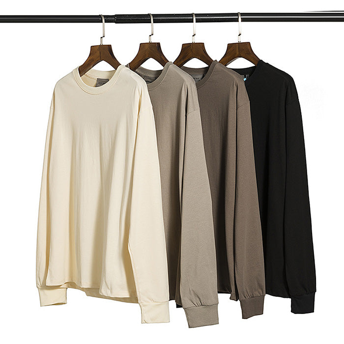 Fear of God Essentials Long Sleeve Tee – Brown / Black / Khaki / Apricot