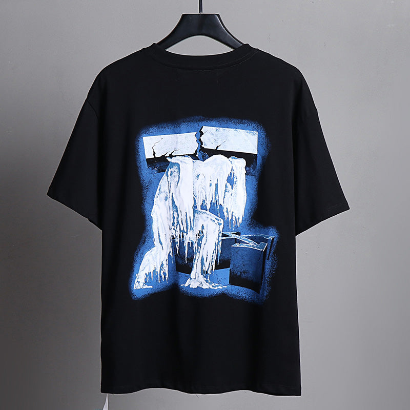 OFF-WHITE "Ice Man" Melting Figure Graphic T-Shirt