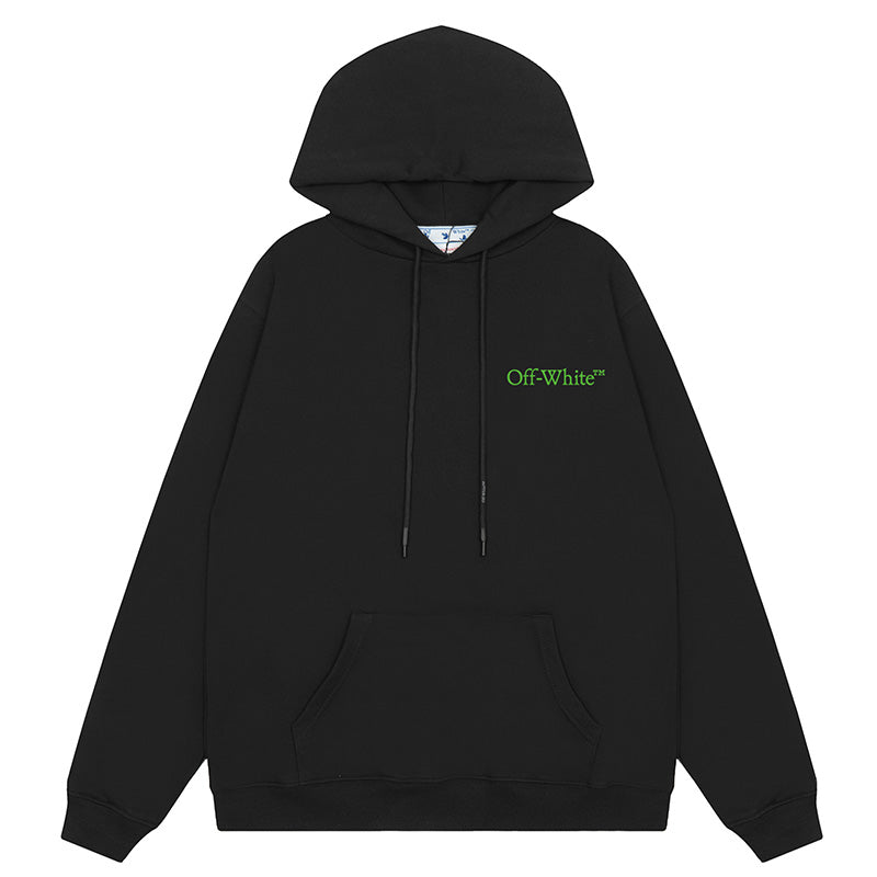 Off-White Gradient Arrow Slim Hoodie — Black / White