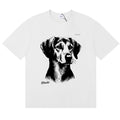 RHUDE Fox Hound Tee – White / Black / Apricot