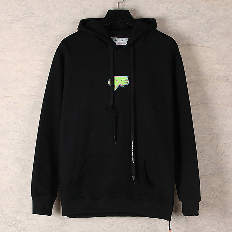 OFF WHITE Classic Logo Hoodie – White & Black