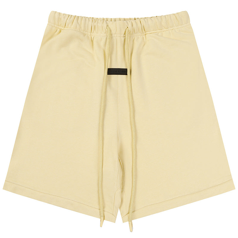 Fear of God Season 9 Multi-Line Letter Print Shorts – Pale Yellow / Grey