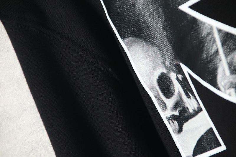 Off-White Caravaggio Black & White Oil Painting Arrow Crewneck Sweatshirt