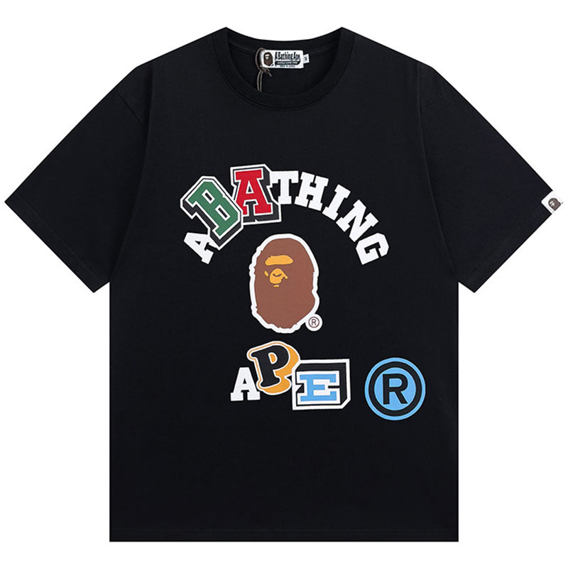 A Bathing Ape Multi-Color College Logo Tee
