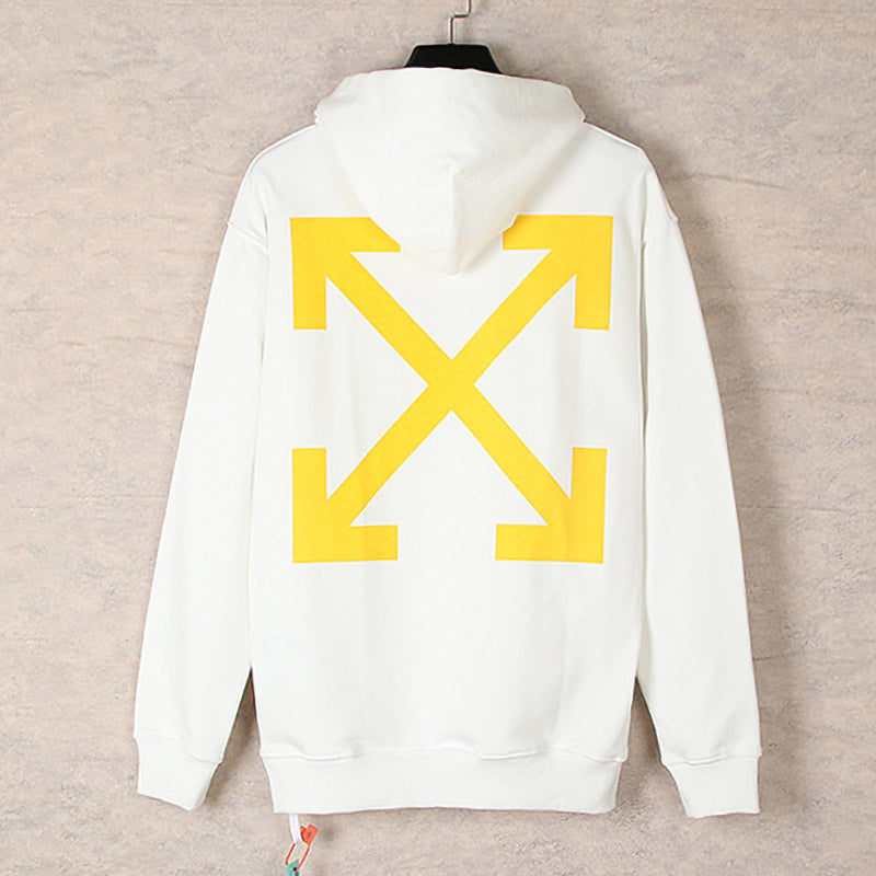 OFF WHITE Caravaggio Triptych Taped Hoodie – White & Black