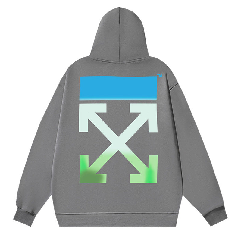 Off-White Gradient Arrow Hoodie – Blue to Green Ombre