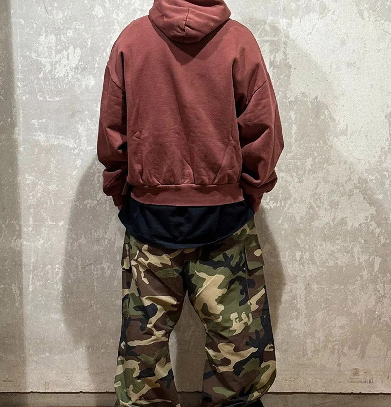 Fear Of God Essentials WRESTLING Heavy Fleece Hoodie – Crimson Red