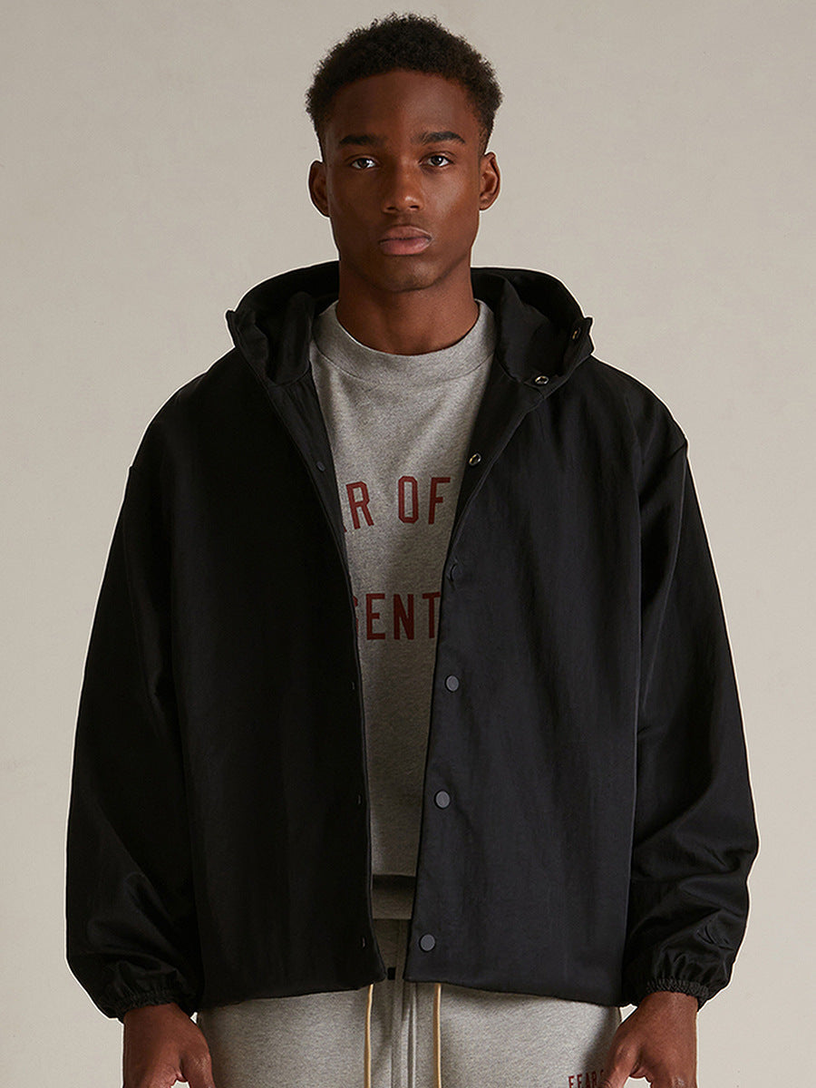 Fear Of God STATE Textured Nylon Hooded Jacket – Black