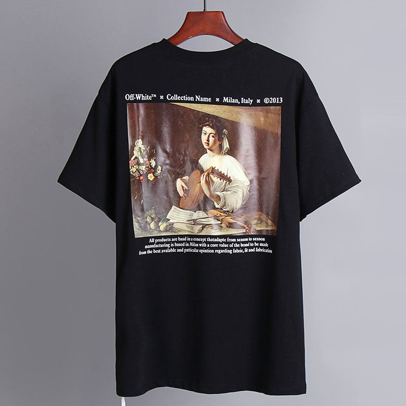 Off-White Piano Player Oil Painting T-Shirt