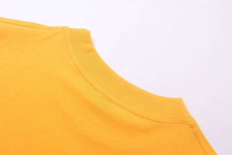 Sp5der Green Foam Printing Heavyweight T-Shirt – Yellow Streetwear Graphic Tee