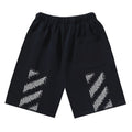 OFF-WHITE "Pixel Arrow" Digital Dot Cotton Sweatshorts