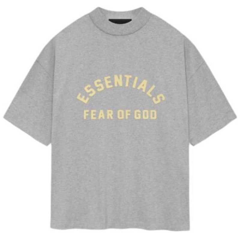 Fear of God Essentials Kids Heavy Jersey Crewneck T-Shirt – Light Grey / Dark Gray / Black / Slate Gray / Yellow