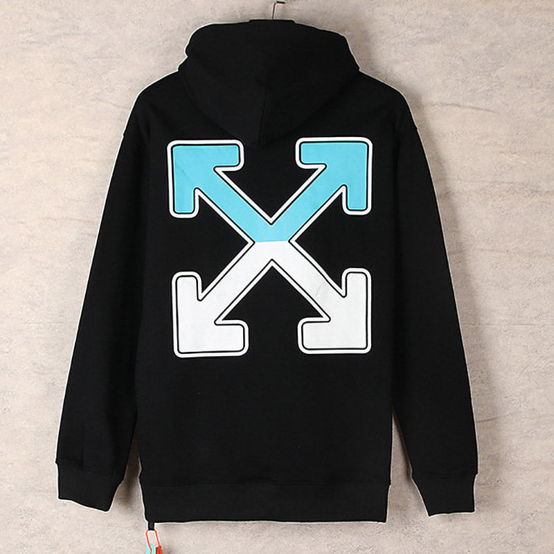 OFF WHITE Bicolor Arrow Hoodie – White & Black