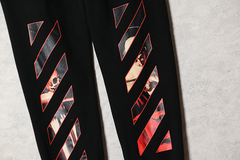 OFF-WHITE Caravaggio Diagonal Stripe Jogger Pants