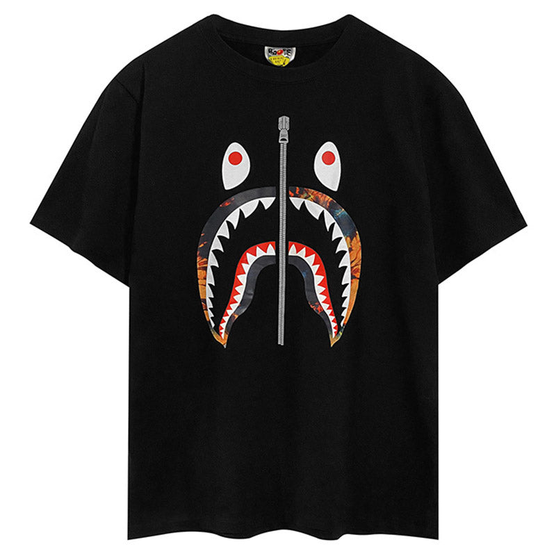 BAPE Shark Face Camo Graphic Tee