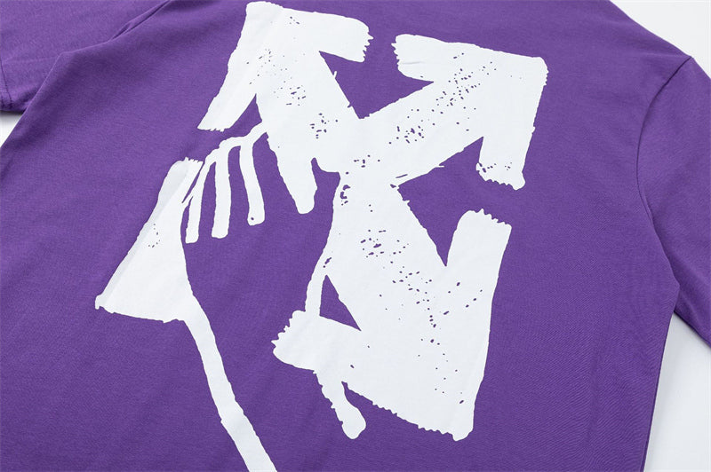 Off-White Graphic T-Shirt (Black/White/Purple)