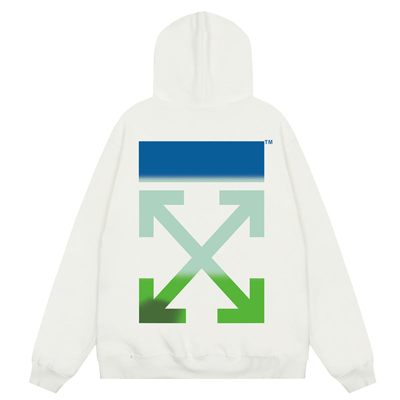 Off-White Gradient Arrow Slim Hoodie — Black / White