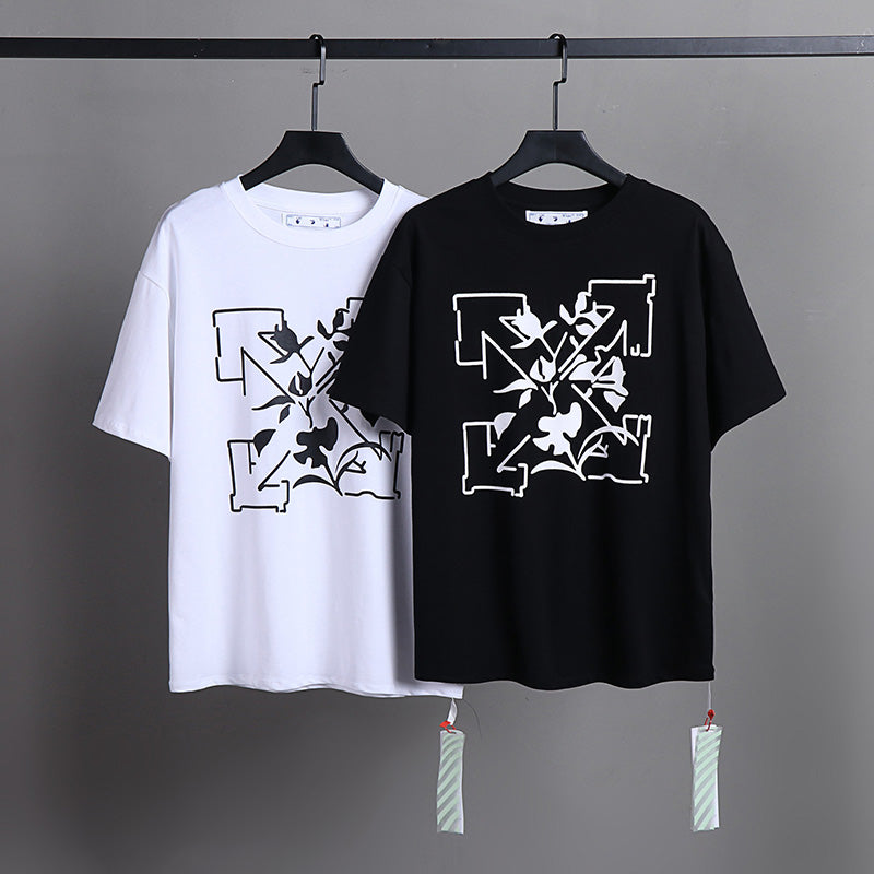 OFF-WHITE Floral Arrow Outline Graphic T-Shirt