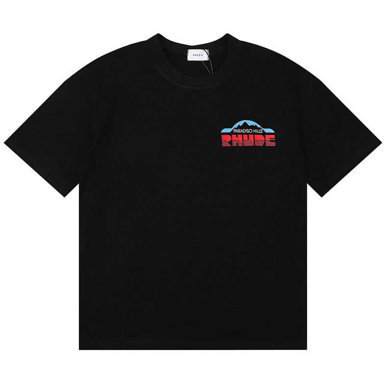 RHUDE Black Dove Lettering Print T-Shirt