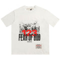 Fear of God x RRR123 Portrait Lettering Slogan Print T-Shirt – Beige