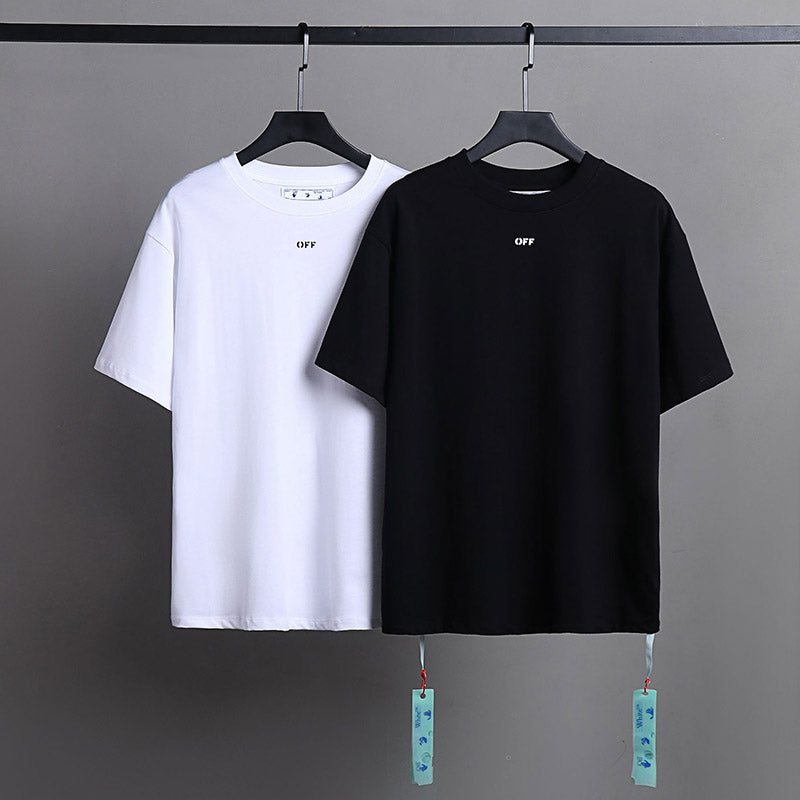 OFF-WHITE Embroidery Letter Arrow Pattern T-Shirt
