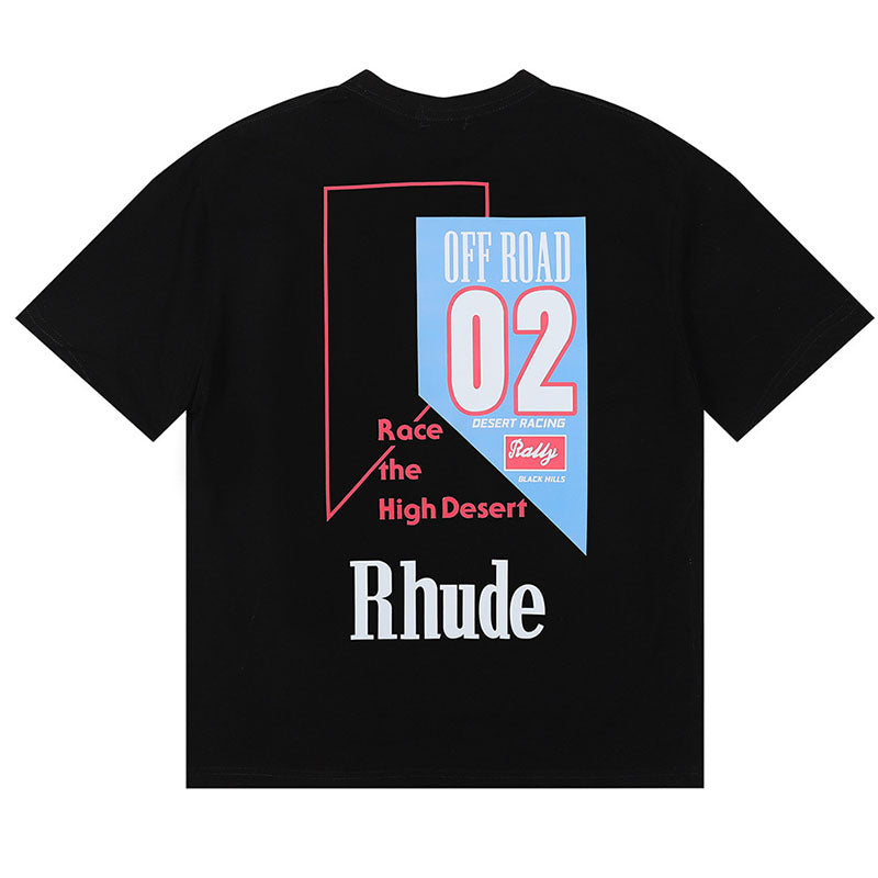 RHUDE T-Shirt – Black / Apricot / White