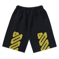 OFF-WHITE "Measuring Tape" Arrow Fill Cotton Sweatshorts