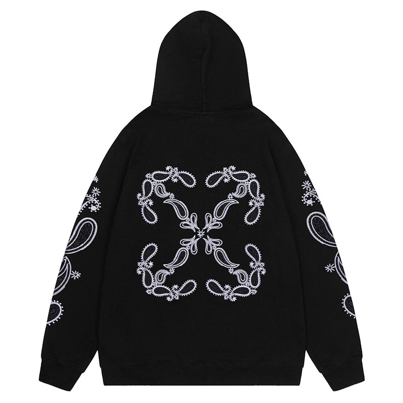 Off-White Logo Drawstring Hoodie — 100% Cotton Fleece