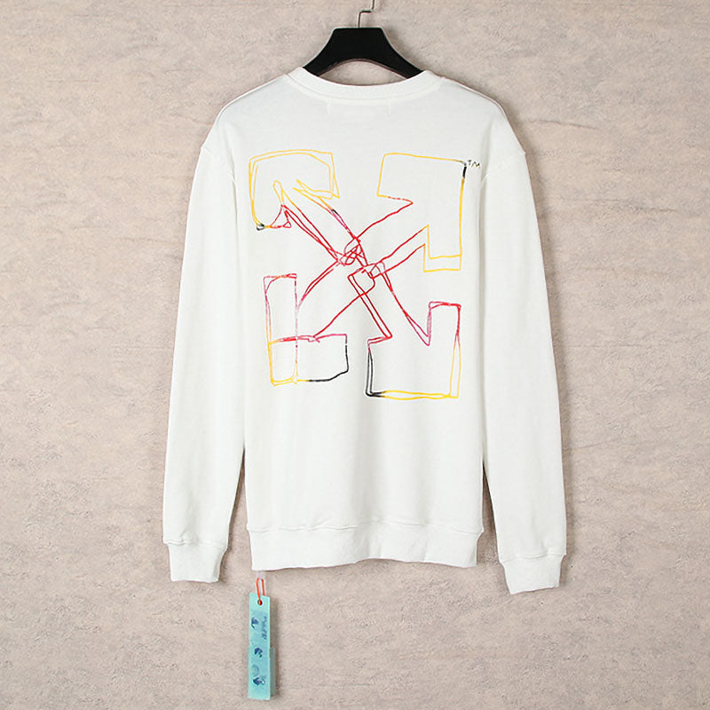Off-White Cartoon Line Character Crewneck Sweatshirt