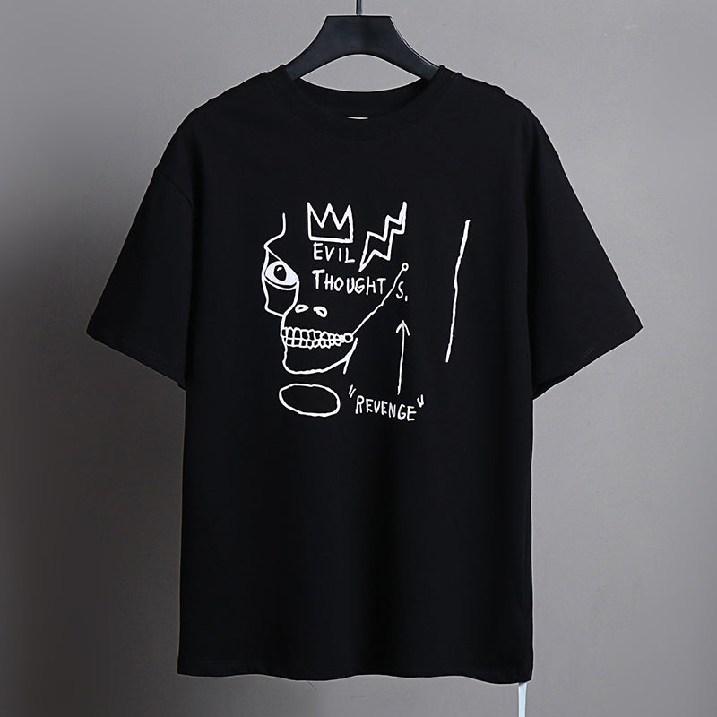 OFF-WHITE 'Evil Thoughts' Basquiat Skull Graphic T-Shirt