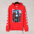 OFF WHITE Mona Lisa Frame Pattern Hoodie – Red, White & Black