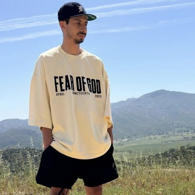 Fear of God x RRR123 Little Boy Print T-Shirt – Cream