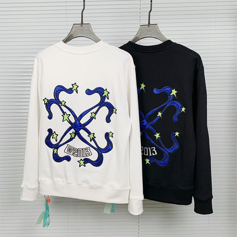 Off-White Alien Pattern Arrow Crewneck Sweatshirt