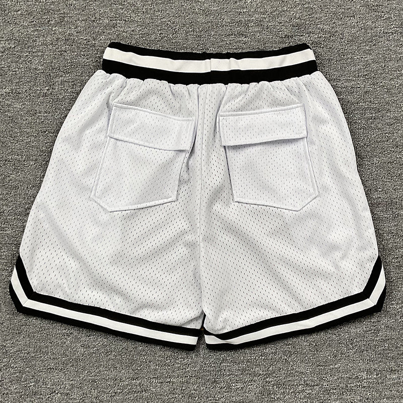 RHUDE Collegiate Arch Logo Mesh Basketball Shorts – White