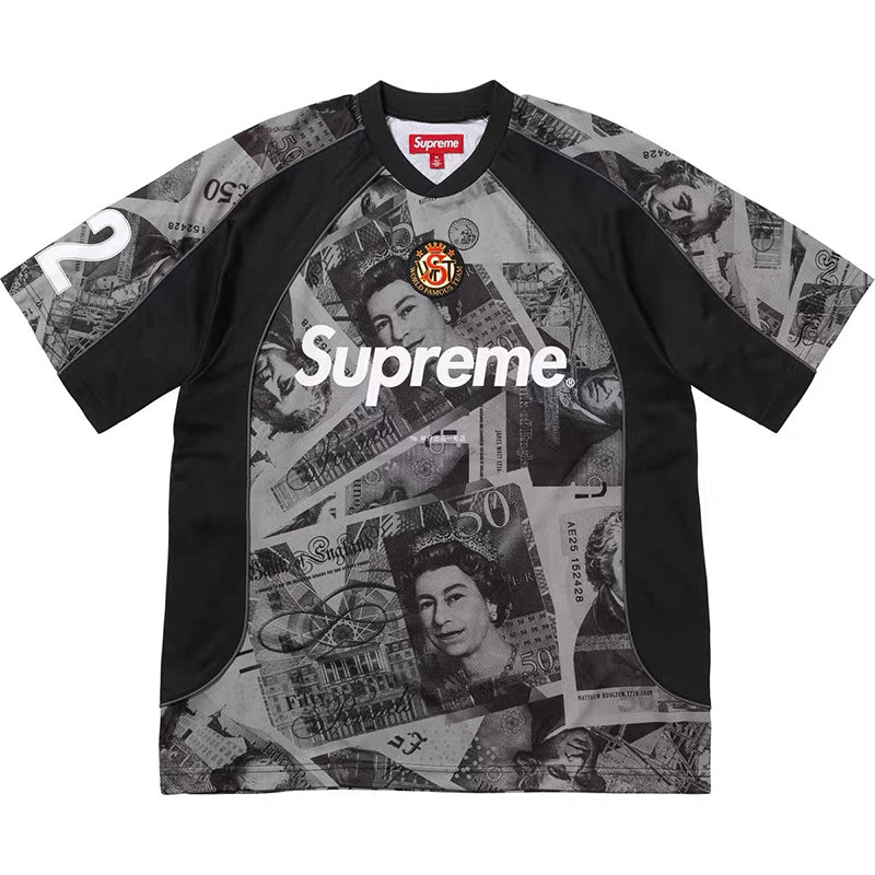 Supreme Pounds Soccer Jersey — Black / Red
